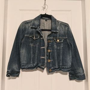 American eagle cropped denim jacket